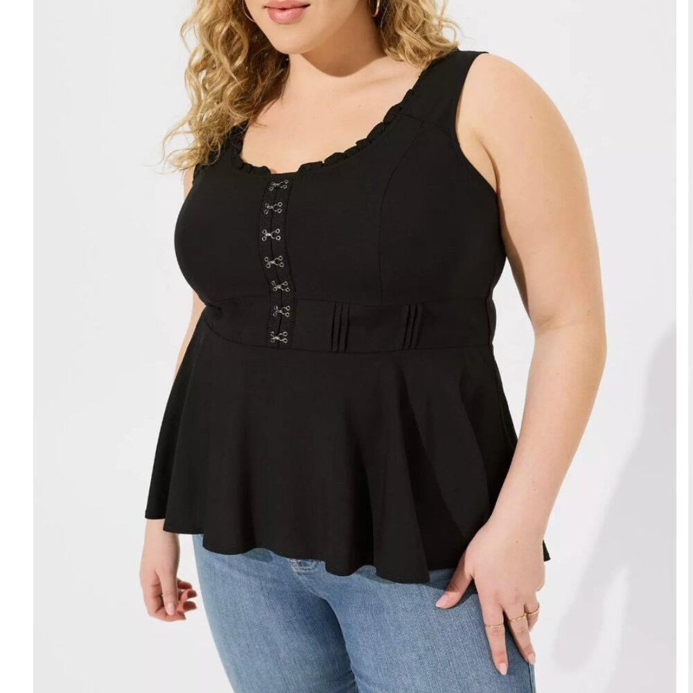 GUC Torrid Babydoll Challis Corset Top